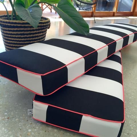Sunbrella Striped Fabric Cushion