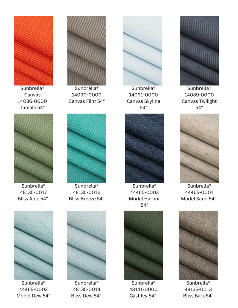 Outdoor Sunbrella Solids Fabric Cushion