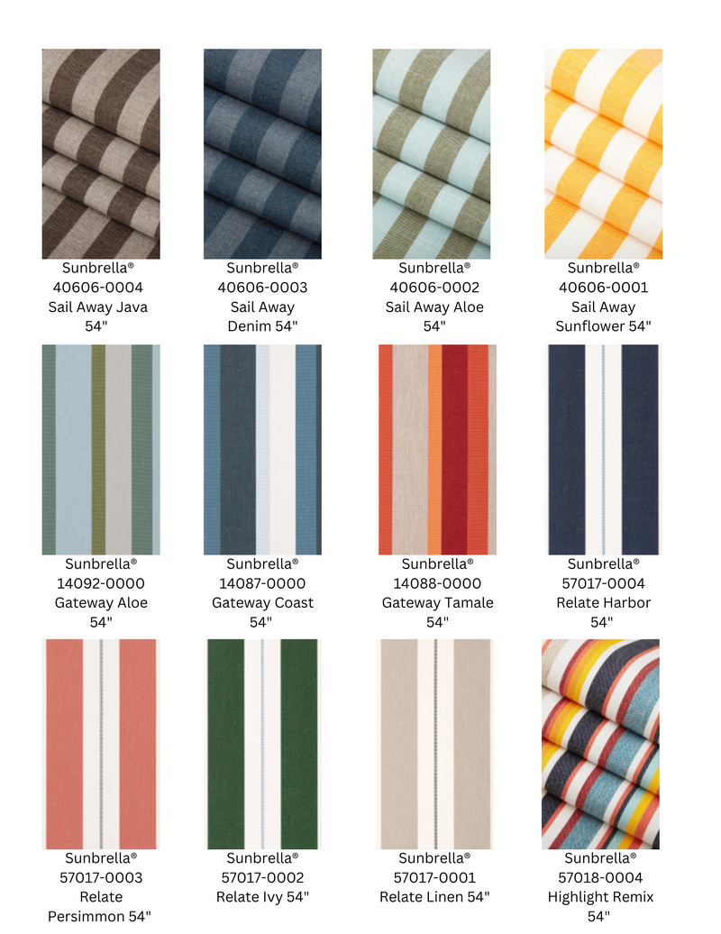 Sunbrella Striped Fabric Cushion
