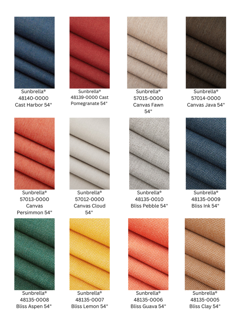 Outdoor Sunbrella Solids Fabric Cushion
