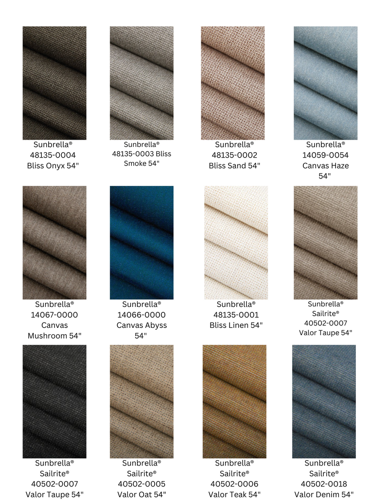 Outdoor Sunbrella Solids Fabric Cushion