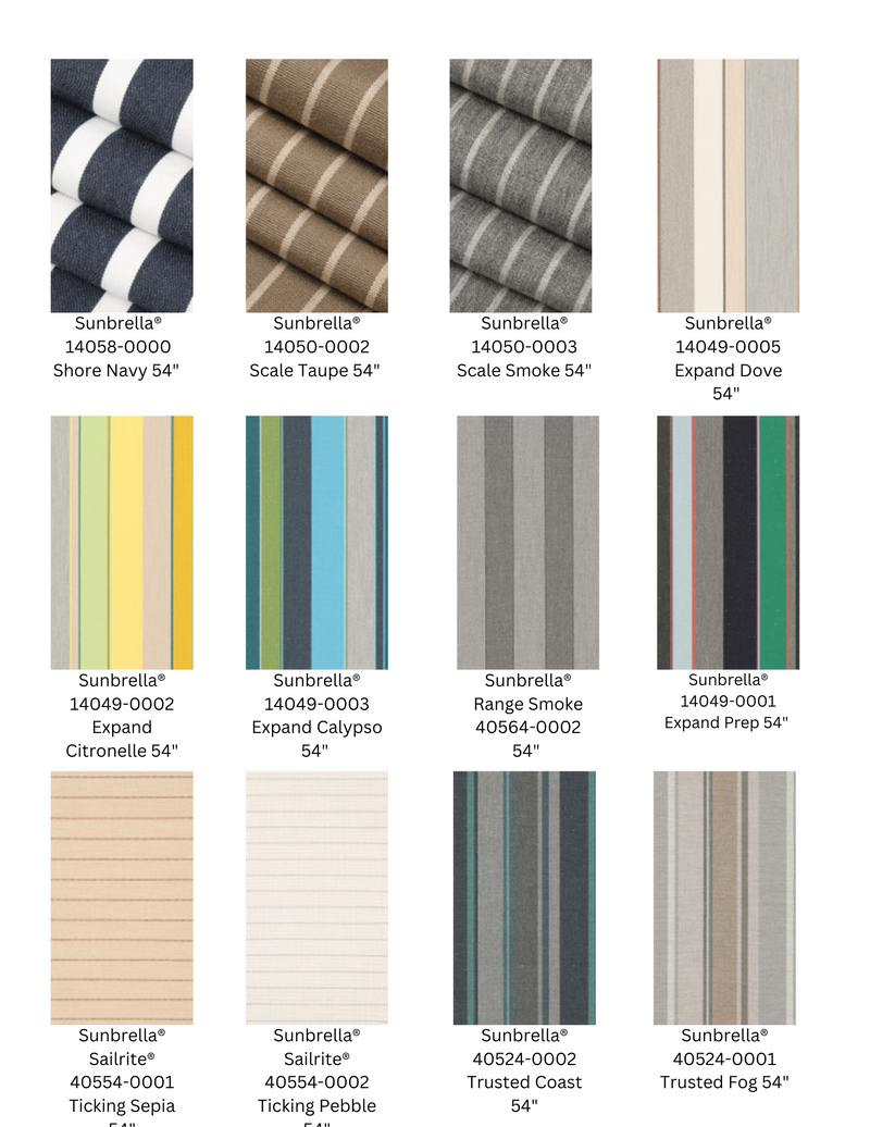 Sunbrella Striped Fabric Cushion