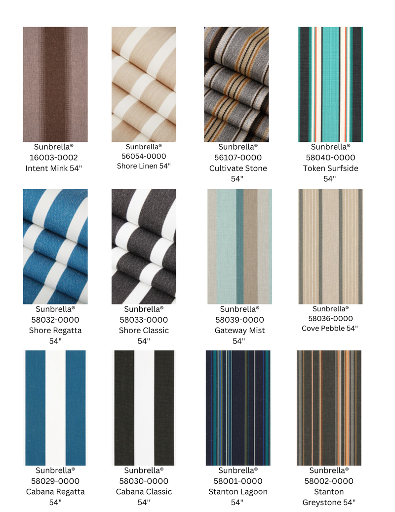 Sunbrella Striped Fabric Cushion