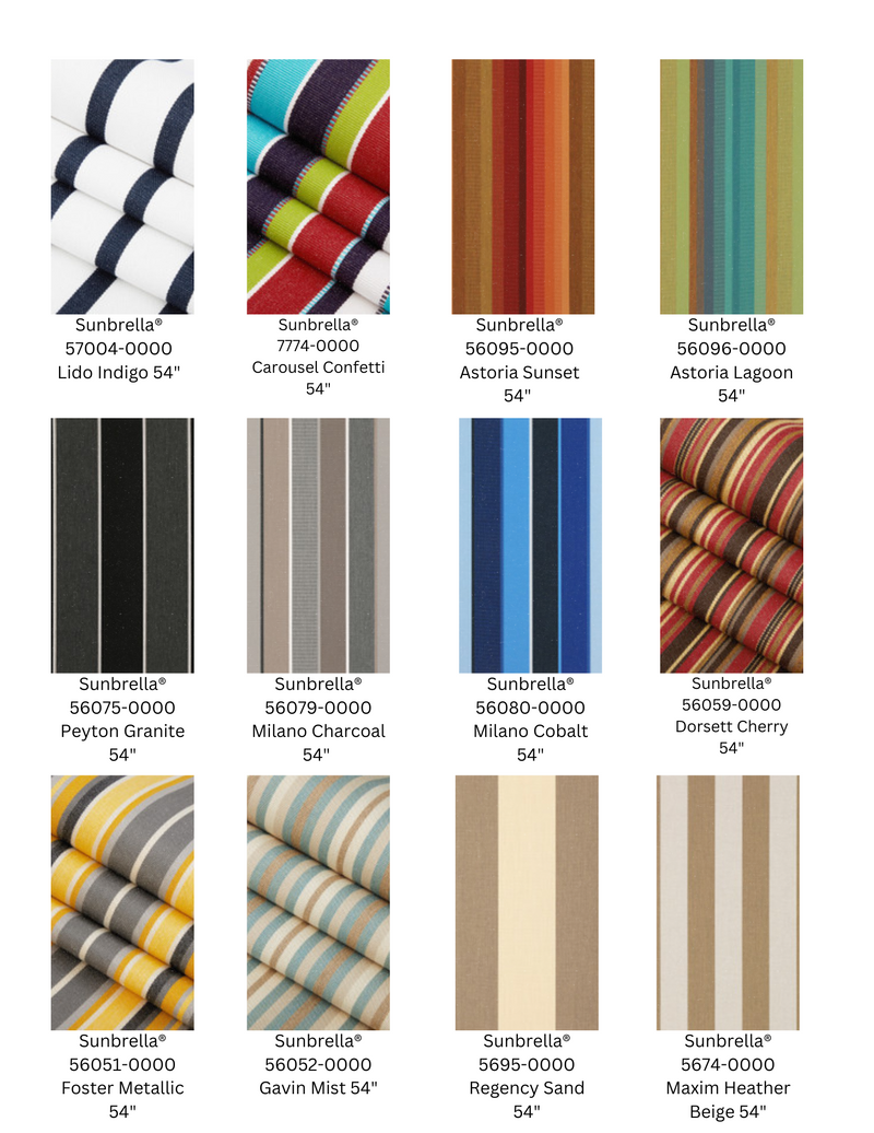 Sunbrella Striped Fabric Cushion